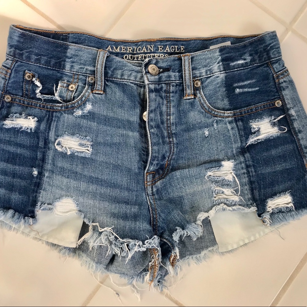 American Eagle high rise festival shorts